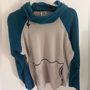 Melanzana New Micro-grid Hoodie, Men’s Medium, Marine/Fog Color